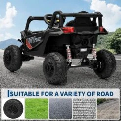 12V Kids UTV Ride-On Truck W/ Remote, 4WD/2WD Switch, Spring Suspension, EVA Tires, Bluetooth & LED Lights For Ages 3-8 14 12V Kids UTV Ride-On Truck W/ Remote, 4WD/2WD Switch, Spring Suspension, EVA Tires, Bluetooth & LED Lights For Ages 3-8 -Living Aura Store GUEST 49d5a04e 29a6 4834 b6a4 f07c5014cbbf