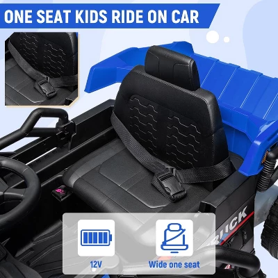 12V Kids Ride-On Dump Truck, RC Electric Construction Vehicle W/Dump Bed & Shovel, 4-Wheel Shock Absorption, For Boys & Girls 1 12V Kids Ride-On Dump Truck, RC Electric Construction Vehicle W/Dump Bed & Shovel, 4-Wheel Shock Absorption, For Boys & Girls