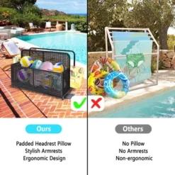 Outdoor PE Rattan Poolside Float Storage Box With Rolling Wheels, Durable Patio & Beach Organizer For Floaties And Accessories -Living Aura Store GUEST 4bed12ee 132f 4891 afc4 a9f0d52a3762