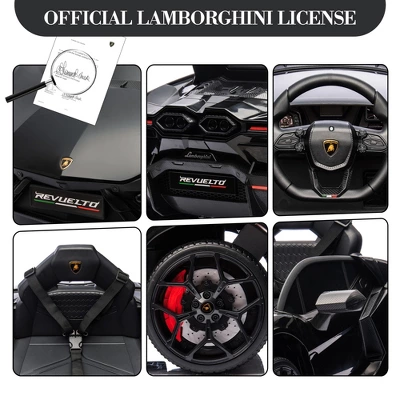 12V Kids Ride On Car With Remote Control, Battery Powered Sports Car Toy With Dual 25W Motors, Spring Suspension, Headlight, Music For Toddler 3+ 5 12V Kids Ride On Car With Remote Control, Battery Powered Sports Car Toy With Dual 25W Motors, Spring Suspension, Headlight, Music For Toddler 3+ - Image 5