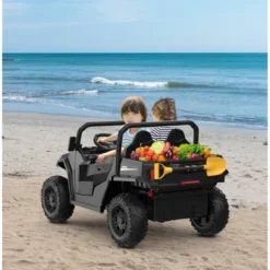 24V Ride On Dump Truck With Remote Control, 2 Seater Electric Toy Car For Kids, All-Terrain Kids Construction Vehicle W/Dump Bed & Shovel -Living Aura Store GUEST 4e57ebf1 9960 451c 8919 766bd31d4199
