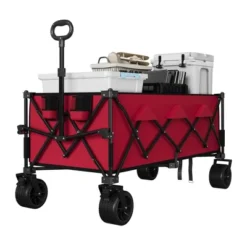 Heavy Duty Utility Beach Wagon Cart - Collapsible Wagon Beach With All Terrain Wheels, Extra Long WagonCart, Foldable With Cup Holders For Sand 19 Heavy Duty Utility Beach Wagon Cart - Collapsible Wagon Beach With All Terrain Wheels, Extra Long WagonCart, Foldable With Cup Holders For Sand -Living Aura Store GUEST 4ee7f0e9 da50 4948 a20a 485a61923e4b