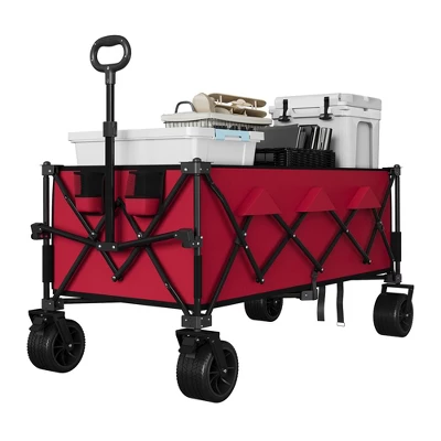 Heavy Duty Utility Beach Wagon Cart - Collapsible Wagon Beach With All Terrain Wheels, Extra Long WagonCart, Foldable With Cup Holders For Sand 10 Heavy Duty Utility Beach Wagon Cart - Collapsible Wagon Beach With All Terrain Wheels, Extra Long WagonCart, Foldable With Cup Holders For Sand - Image 10