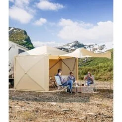 Pop-Up Screen Tent Gazebo, Pentagonal Camping Tent With 5 Sided Canopy Shelter And Made From 210 D Oxford Fabric For Patio, Backyard, And Lawn -Living Aura Store GUEST 4efa9138 0871 46f2 8f0e f45a6f55e3fb