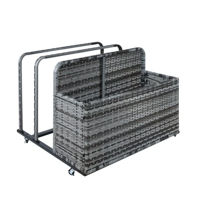 Outdoor PE Rattan Poolside Float Storage Box With Rolling Wheels, Weather-Resistant Patio & Beach Organizer For Pool Accessories 5 Outdoor PE Rattan Poolside Float Storage Box With Rolling Wheels, Weather-Resistant Patio & Beach Organizer For Pool Accessories - Image 5