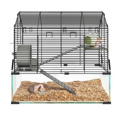 Glass Hamster Cage With Metal Frame - Includes Cage Body, 2 Platforms, 2 Ladders, Connectors, Wheel, Water Bottle, Bowl, 6Mm Tempered Glass Tank 7 Glass Hamster Cage With Metal Frame - Includes Cage Body, 2 Platforms, 2 Ladders, Connectors, Wheel, Water Bottle, Bowl, 6Mm Tempered Glass Tank - Image 7