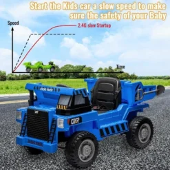 12V Ride On Dump Truck For Kids, With Electric Dump Bed, Remote Control And Extra Shovel, USB, MP3, Music Player 15 12V Ride On Dump Truck For Kids, With Electric Dump Bed, Remote Control And Extra Shovel, USB, MP3, Music Player -Living Aura Store GUEST 508ac831 e5d6 4350 9c15 357af6f4ec97