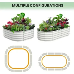 Galvanized Raised Garden Bed For Gardening, Round Metal Planter Box For Planting Plants Vegetables And Flower -Living Aura Store GUEST 52483588 c409 47a9 bb0b 1d438ba3ba7c
