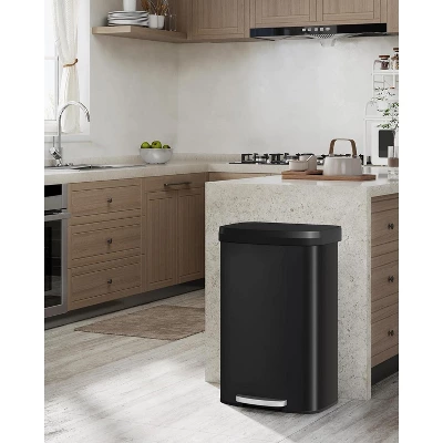 21 Gallon / 80 Liter Step-on Trash Can, Stainless Steel Kitchen Garbage Bin Featuring Soft-Close Plastic Lid And Liner Retainer Ring 7 21 Gallon / 80 Liter Step-on Trash Can, Stainless Steel Kitchen Garbage Bin Featuring Soft-Close Plastic Lid And Liner Retainer Ring - Image 7