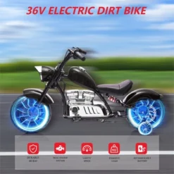 Kids Electric Dirt Bike, 36V Powered Ride On Motorcycle, 350W Torque Motorbike W/Training Wheel, Leather Seat, Music, LED Headlight For Boys Girls 12 Kids Electric Dirt Bike, 36V Powered Ride On Motorcycle, 350W Torque Motorbike W/Training Wheel, Leather Seat, Music, LED Headlight For Boys Girls -Living Aura Store GUEST 56049665 a474 4012 b563 f1cc088b1a81
