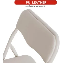 3-Piece Folding Upholstered Table And Chair, Square Card Table And Chair Set With Pu Soft Cushion, Metal Frame Children's Activity Table And Chairs -Living Aura Store GUEST 568c4569 7f68 4206 ac4a 9f956745ca3d