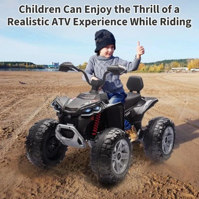 2 Seater Ride On ATV Car, 24V7AH Electric Off-Road Kids ATV, Ride On Car For Kids With LED Headights, Music, Electric Toys For Boys Girls 5 2 Seater Ride On ATV Car, 24V7AH Electric Off-Road Kids ATV, Ride On Car For Kids With LED Headights, Music, Electric Toys For Boys Girls - Image 5