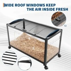 Small Animal Cage With Plastic And Metal Mouse Cage, Wheels For Easy Mobility, Large Habitat, Easy To Assemble, Suitable For Dwarf Syrian Hamsters -Living Aura Store GUEST 5c603878 57a4 4175 b1dd 0deb1ea8db00