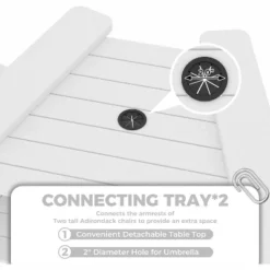 Outdoor Bar Height Adirondack Chairs With Connecting Tray, Balcony Chairs Adirondack For Deck, Backyard, Patio High AdirondackChairs Set Of 2 -Living Aura Store GUEST 5d7bad7f 99f6 46d4 b214 00299becc565