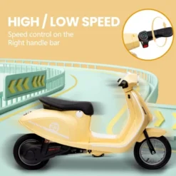 Electric Motorcycle For Kids, 24V 350W Kids Ride On Moped, Max Up To 14MPH, W/Twist Grip Throttle & LED Light, Electric Motorbike For Teens 8-12 -Living Aura Store GUEST 5da75b8b 9e57 42d7 9f68 02bb4af6000f