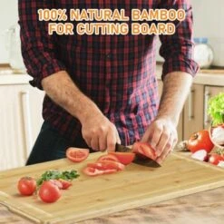 Bamboo Cutting Board, Large Noodle Board With 4 Removable Feet, Juice Groove, Stove Top Covers 13 Bamboo Cutting Board, Large Noodle Board With 4 Removable Feet, Juice Groove, Stove Top Covers -Living Aura Store GUEST 5f41aba8 851e 411b a5de 7ea629dcf2ac