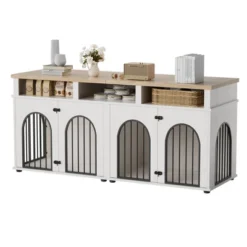 MDF PB Iron Arch Double Dog Cage - Durable, Spacious, Secure, Easy Assembly, Weather Resistant 15 MDF PB Iron Arch Double Dog Cage - Durable, Spacious, Secure, Easy Assembly, Weather Resistant -Living Aura Store GUEST 60610498 ac28 4f71 827c 61ef2566ee5e