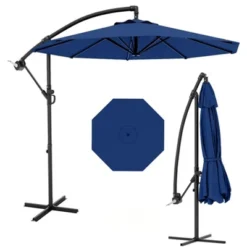 10FT Cantilever Umbrella With Cross Base - 2-6 People, Outdoor Offset Design With Crank Lift, Fade-Resistant Canopy For Deck Pool Garden Backyard 21 10FT Cantilever Umbrella With Cross Base - 2-6 People, Outdoor Offset Design With Crank Lift, Fade-Resistant Canopy For Deck Pool Garden Backyard -Living Aura Store GUEST 60c5677f 544a 46b3 b29e 5215d20f0c6c