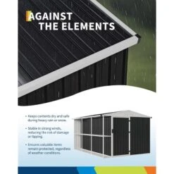 Weatherproof Garden Tool Shed,Outdoor Storage Shed With Shelf, Lockable Doors & Open Shelves For Lawn Equipment, Patio Furniture, 8×10 FT 10 Weatherproof Garden Tool Shed,Outdoor Storage Shed With Shelf, Lockable Doors & Open Shelves For Lawn Equipment, Patio Furniture, 8×10 FT -Living Aura Store GUEST 61dc27b3 b4ee 496e a1c8 5b642158389e