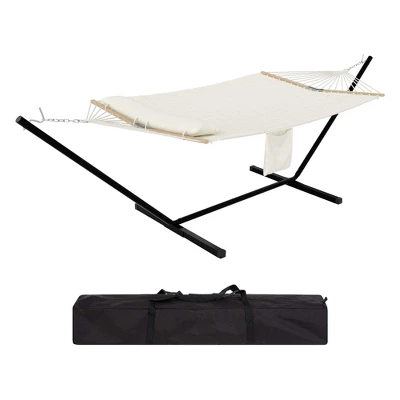 Ultra-Comfort 2-Person Hammock Set With Foldable Steel Frame - Heavy-Duty Outdoor Lounger, 450lb Capacity, Carry Bag, Garden, Camping & Patio 10 Ultra-Comfort 2-Person Hammock Set With Foldable Steel Frame - Heavy-Duty Outdoor Lounger, 450lb Capacity, Carry Bag, Garden, Camping & Patio - Image 10