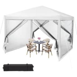10 X 10 FT Pop Up Canopy, Party Tent With Mosquito Netting, Height Adjustable Instant Sun Shade, Portable Screen Shelter For Parties, Camping, Events -Living Aura Store GUEST 62ad8ade 0f2d 412c a2cf c7a3b9ecd5d2