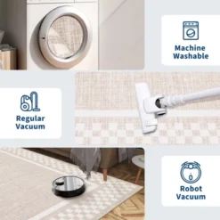 Modern Geometric Bordered Living Room Bedroom Rugs, Ultra Thin Soft Non Slip Large Carpet For Dining Room Office Classroom 14 Modern Geometric Bordered Living Room Bedroom Rugs, Ultra Thin Soft Non Slip Large Carpet For Dining Room Office Classroom -Living Aura Store GUEST 64bcd07c 7d45 4f4e a7c4 107dccdaac40