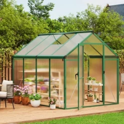 Greenhouses For Outdoors,Large Outdoor Greenhouse With Roof Vent And Heavy-Duty Aluminum Frame, Walk-in Garden Greenhouse For Backyard, Patio, Lawn -Living Aura Store GUEST 67adbef2 c8e6 4a7c 8c2d e879b4b8ab8d