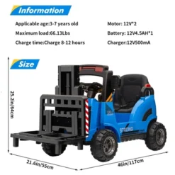 12V Kids Ride On Forklift Car, Electric Ride On Construction Car With Remote Control, Liftable Fork And Pallet, , Music Ride On Toy For Kids 9 12V Kids Ride On Forklift Car, Electric Ride On Construction Car With Remote Control, Liftable Fork And Pallet, , Music Ride On Toy For Kids -Living Aura Store GUEST 6840be06 8948 41b8 9df6 7351b66436ba