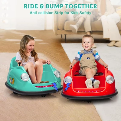 12V Kids Electric Bumper Car With 2.4G Remote Control, 360° Spinning, Music & LED Lights, Safety Bumper For Ages 2-5 Years 8 12V Kids Electric Bumper Car With 2.4G Remote Control, 360° Spinning, Music & LED Lights, Safety Bumper For Ages 2-5 Years - Image 8