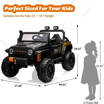 24V Ride On Car For Kids,2 Seater Electric Truck With Remote Control, 4x45W Powerful Engine, Battery Powered Ride On Toys For Kids 6 24V Ride On Car For Kids,2 Seater Electric Truck With Remote Control, 4x45W Powerful Engine, Battery Powered Ride On Toys For Kids - Image 6