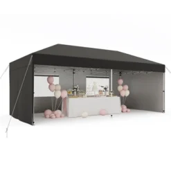 10'x 20' Pop Up Canopy Tent With 210 D Oxford Fabric, Portable Instant Canopy With 4Pcs Sidewalls -Living Aura Store GUEST 6a8a1fee 2eaa 4277 b87a 10699f50e584