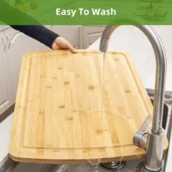 Large Bamboo Cutting Board, Chopping Board With Deep Juice Grooves, Wooden Over Sink Stove Top -Living Aura Store GUEST 6aa32856 a376 4084 816d 60cba6eb6675