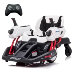 360°Rotation Electric Ride-on, 2.4G Remote Control, Blue Laser Shooting Sound, Bilateral Steering Control Handle, 12V 7AH Rechargeable Battery -Living Aura Store GUEST 6b2e252d 8732 478b 958d cfbcb5e7e5a1