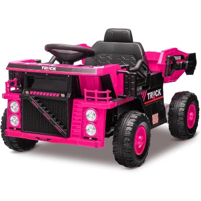 12V Kids Ride-On Dump Truck, RC Electric Construction Vehicle W/Dump Bed & Shovel, 4-Wheel Shock Absorption, For Boys & Girls 7 12V Kids Ride-On Dump Truck, RC Electric Construction Vehicle W/Dump Bed & Shovel, 4-Wheel Shock Absorption, For Boys & Girls - Image 7