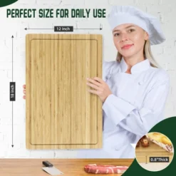 Large Bamboo Cutting Board With Built-in Deep Juice Groove And Back Inner Handles, Easy Cleaning 13 Large Bamboo Cutting Board With Built-in Deep Juice Groove And Back Inner Handles, Easy Cleaning -Living Aura Store GUEST 6dacb65d b05c 4974 8aa0 cfb32f152f30