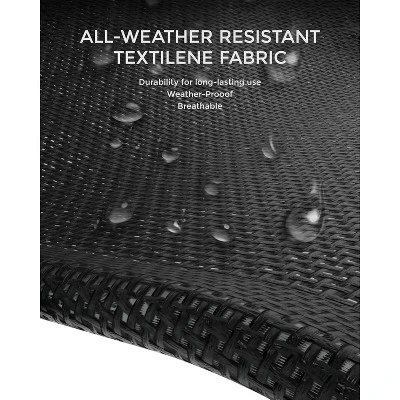 Patio Chaise Lounge Set Of 3, Outdoor Pool/Beach Sunbathing Lawn Lounger With Arm & Side Table, For Poolside, Backyard 4 Patio Chaise Lounge Set Of 3, Outdoor Pool/Beach Sunbathing Lawn Lounger With Arm & Side Table, For Poolside, Backyard - Image 4