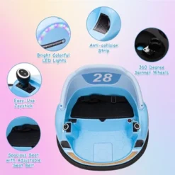 12V Kids Electric Ride On Bumper Car, 3 Speed Toddler Bumper Car With Remote, Baby Bumping Toy With Music, LED Lights, 360 Degree Spin For Boys Girls 15 12V Kids Electric Ride On Bumper Car, 3 Speed Toddler Bumper Car With Remote, Baby Bumping Toy With Music, LED Lights, 360 Degree Spin For Boys Girls -Living Aura Store GUEST 70a5ef92 b1b3 44d4 b2a6 fc41692802a5