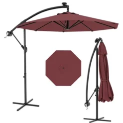 10FT Cantilever Umbrella, Base Included - For 2-6 People, 360-Degree Rotation & Infinite Tilt, Fade-Resistant Canopy For Deck Pool Garden Backyard 20 10FT Cantilever Umbrella, Base Included - For 2-6 People, 360-Degree Rotation & Infinite Tilt, Fade-Resistant Canopy For Deck Pool Garden Backyard -Living Aura Store GUEST 717e1f4a 2f57 43b9 8679 d63b6306f97a
