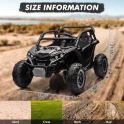 2 Seater Ride On UTV, Kids Electric Ride On Car, 24V Powered Riding Toy UTV, Off-Road UTV Toy With Remote Control, LED Lights, Music For Toddlers 3+ 9 2 Seater Ride On UTV, Kids Electric Ride On Car, 24V Powered Riding Toy UTV, Off-Road UTV Toy With Remote Control, LED Lights, Music For Toddlers 3+ -Living Aura Store GUEST 7523bf0c 5ed8 4b39 a71e f1be90ee7cc5