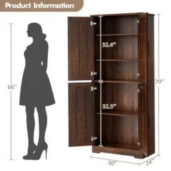 Pantry Cabinet, 70" Kitchen Pantry Cabinet With Doors And Adjustable Shelves, Freestanding Cupboard 12 Pantry Cabinet, 70" Kitchen Pantry Cabinet With Doors And Adjustable Shelves, Freestanding Cupboard -Living Aura Store GUEST 7592f2c8 5144 4326 a28a 20be4aee36ab