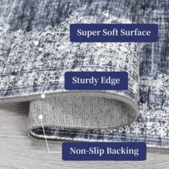 Washable Vintage Floral Living Room Rugs, Distressed Print Non Slip Bedroom Carpet, Retro Accent Large Dining Room Kitchen Rugs -Living Aura Store GUEST 763230ce 6cd8 42f3 8d80 084c307398e7