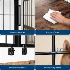 Dog Crate Furniture With Stairs, Wooden Dog Kennel Indoor With Double Doors, Cat Tree -Living Aura Store GUEST 76afa6d1 8b3e 4f51 ba33 eff923771034