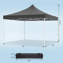 10 X 10 FT Pop Up Canopy, Heavy Duty Instant Tent W/Carry Bag, All Season Commercial Sun Shelter, Portable Canopy For Patio, Backyard, Bench, Garden 10 10 X 10 FT Pop Up Canopy, Heavy Duty Instant Tent W/Carry Bag, All Season Commercial Sun Shelter, Portable Canopy For Patio, Backyard, Bench, Garden -Living Aura Store GUEST 7722e268 8d9d 4de9 a884 008cf522faaa