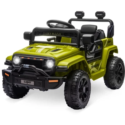 Ride On Truck For Kids, 12V Battery Powered Toy Car With Remote Control, Spring Suspension, LED Headlight And Music, Toddler Electric Vehicles For 3+ 10 Ride On Truck For Kids, 12V Battery Powered Toy Car With Remote Control, Spring Suspension, LED Headlight And Music, Toddler Electric Vehicles For 3+ - Image 10