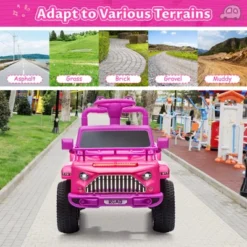 6V Kids Electric Ride On Car With Music, Toddler Toy Car With Horn Storage, Electric Vehicles With 15W Motor, Spring Wheels For Boys & Girls 3-10 -Living Aura Store GUEST 787328c0 f1e5 4859 9af0 fa23cd5e8e94