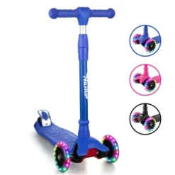 3-Wheel Kids Kick Scooter，Adjustable Height And Lean-to-Steer, Lightweight And Durable, Portable Kids Push Scooter For Ages 3-12, Black -Living Aura Store GUEST 7a256022 a267 4e77 90b1 4450c831c5a6