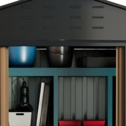 Metal Garden Shed ,Shed Outdoor Storage Shed With Sloping Roof And Vents, Slooping Roof Tool Shed For Backyard, Patio, Garden Yard,6 X 4 FT 12 Metal Garden Shed ,Shed Outdoor Storage Shed With Sloping Roof And Vents, Slooping Roof Tool Shed For Backyard, Patio, Garden Yard,6 X 4 FT -Living Aura Store GUEST 7a458139 68ce 4a86 af4f 8d30c34f4e9c