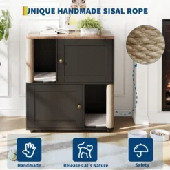 2 Tiered Cat Litter Box Enclosure For 2 Boxes 14 2 Tiered Cat Litter Box Enclosure For 2 Boxes -Living Aura Store GUEST 7cc63169 c1a8 4ef9 9be2 1ad91dc17666