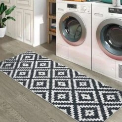 Washable Modern Geometric Living Room Area Rugs, Soft Non Slip Bedroom Carpet, Low Pile Foldable Thin Mat -Living Aura Store GUEST 7d059226 1818 446c 8320 0bbbc6f60a1e