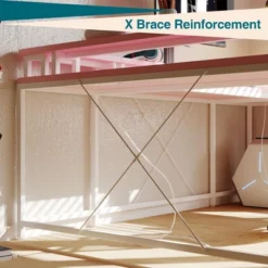 U Shaped Gaming Desk, Reversible Shaped Large Computer Desk With Monitor Stand, Large Corner Office Desk Storage Bag And Hooks, Pink 14 U Shaped Gaming Desk, Reversible Shaped Large Computer Desk With Monitor Stand, Large Corner Office Desk Storage Bag And Hooks, Pink -Living Aura Store GUEST 7d2158c7 1010 472f a95b 921c7f32a461